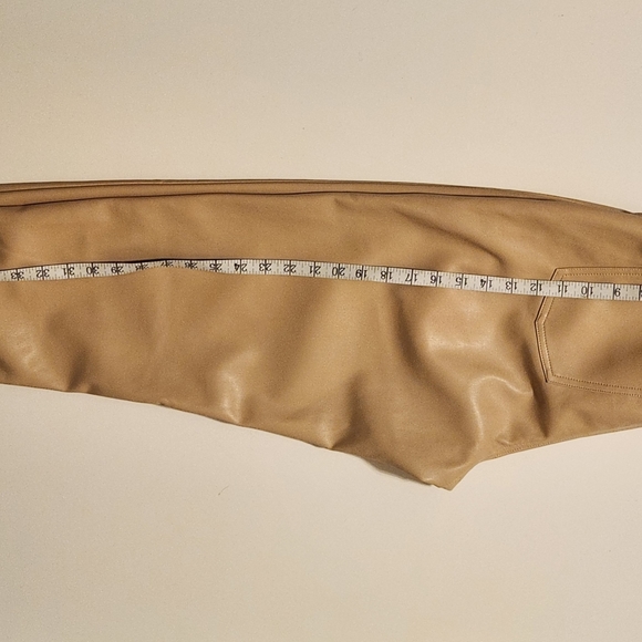 Vintage Havana Faux Soft Leather Elastic Waist Jogger  Medium Camel - Picture 9 of 11